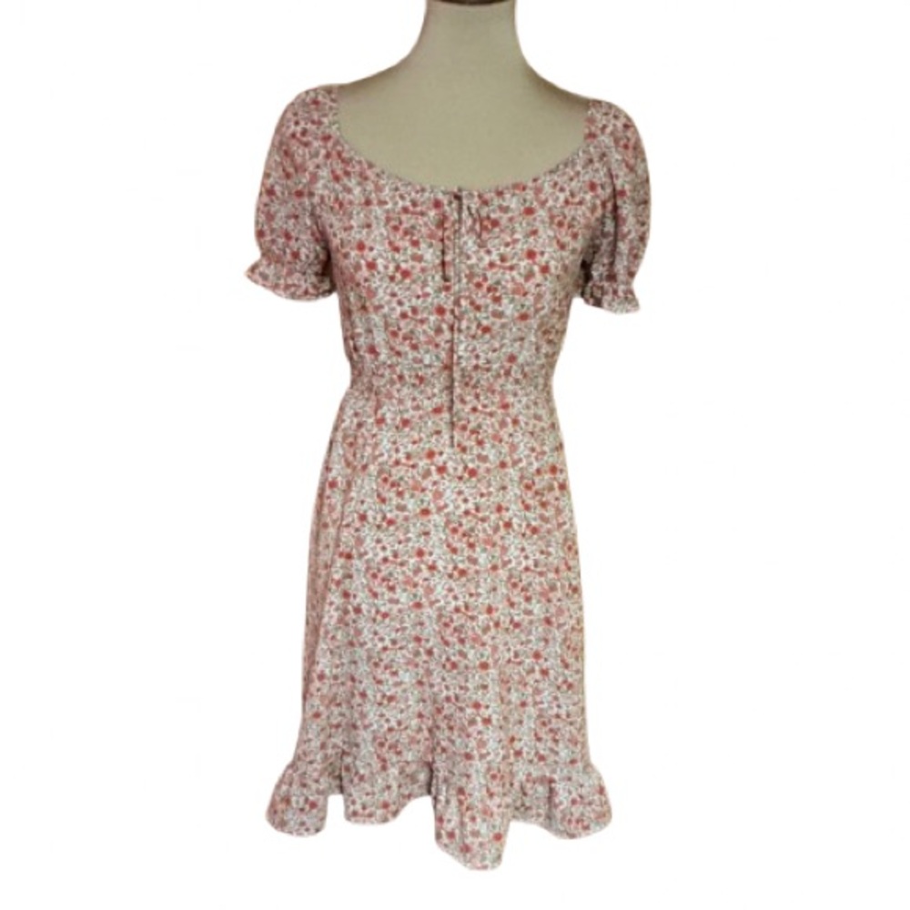 Monteau feminine floral ruffled dress